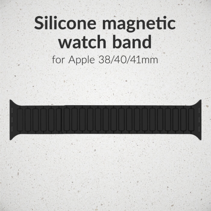 Mobilize Mobilize Silicon Watch Band - Magnetic - for Apple 38/40/41/(Gen 10+) 42mm - Black
