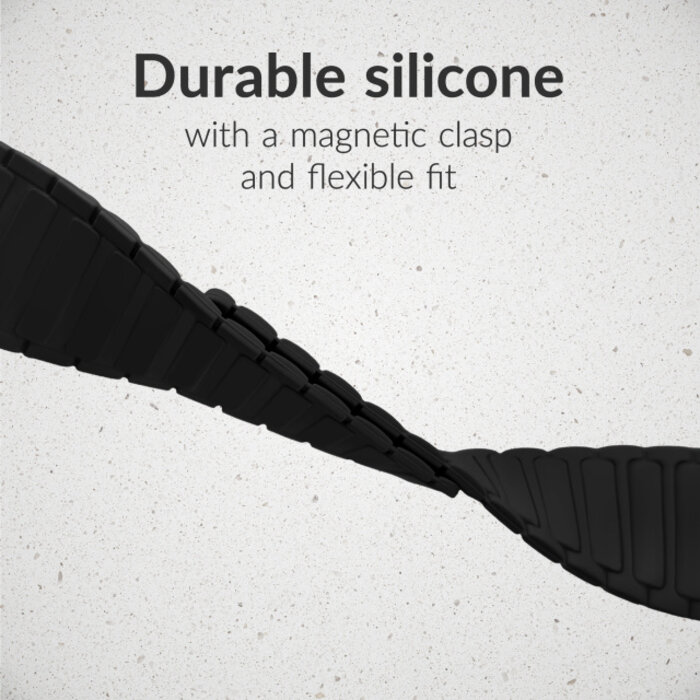 Mobilize Mobilize Silicon Watch Band - Magnetic - for Apple 38/40/41/(Gen 10+) 42mm - Black