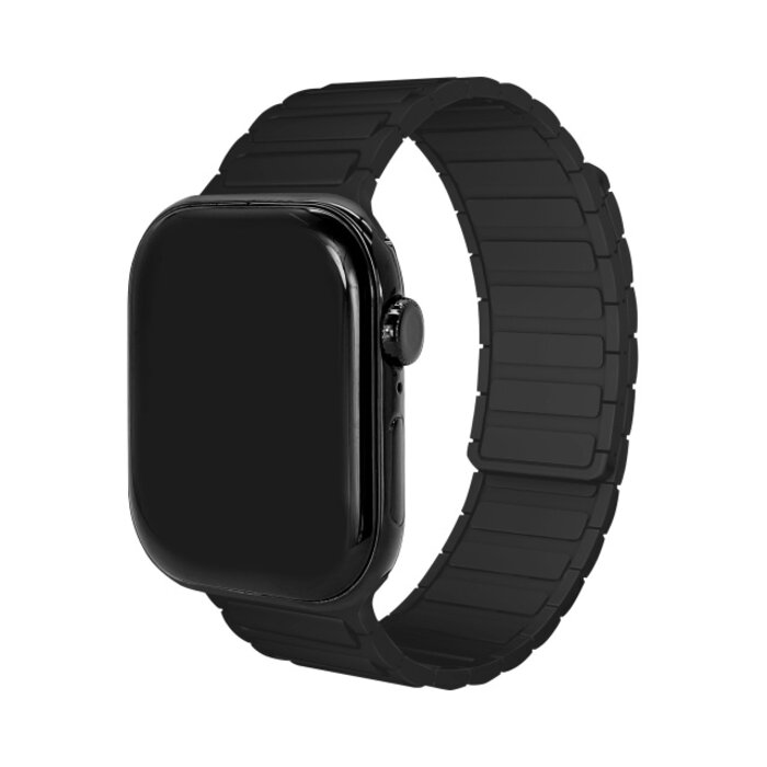 Mobilize Mobilize Silicon Watch Band - Magnetic - for Apple 42 (Gen 1 t/m 3)/44/45/46/49mm - Black
