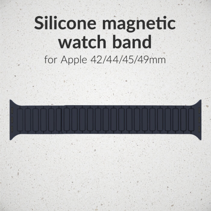 Mobilize Mobilize Silicon Watch Band - Magnetic - for Apple 42 (Gen 1 t/m 3)/44/45/46/49mm - Blue