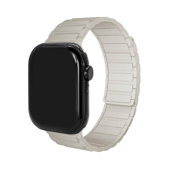 Mobilize Mobilize Silicon Watch Band - Magnetic - for Apple 42 (Gen 1 t/m 3)/44/45/46/49mm - Starlight