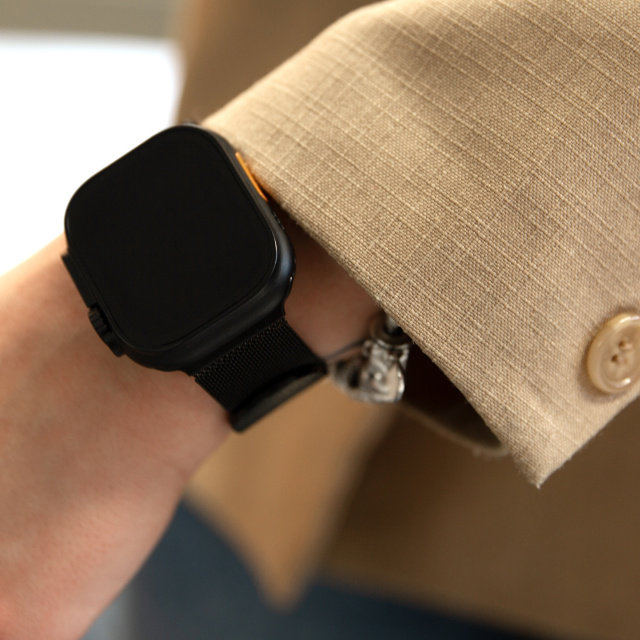 Mobilize Mobilize Milanese Horlogeband voor Apple Watch 38/40/41/42mm - Zwart