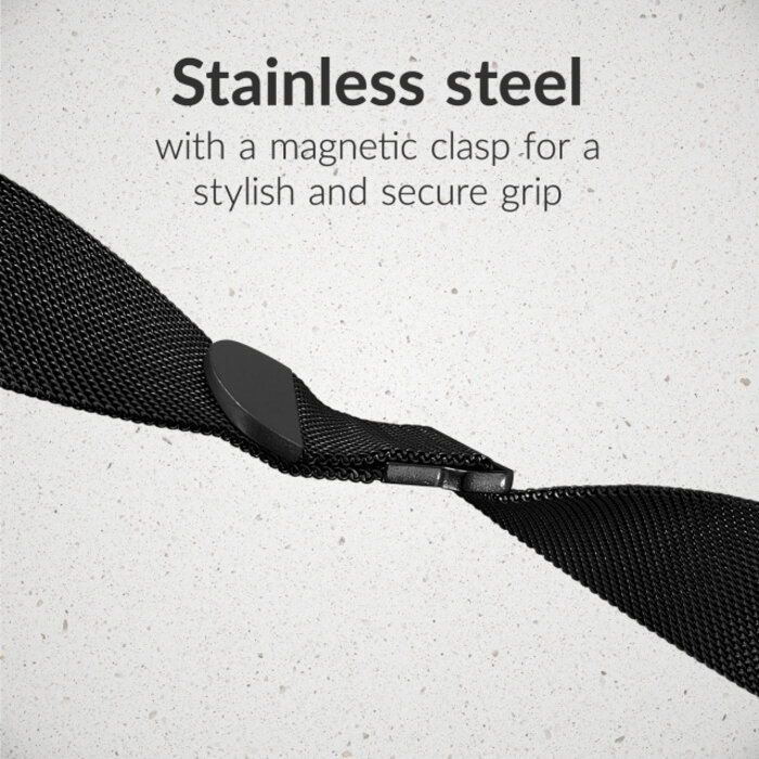 Mobilize Mobilize Milanese Watch Band - for Apple 42 (Gen 1 t/m 3)/44/45/46/49mm - Black