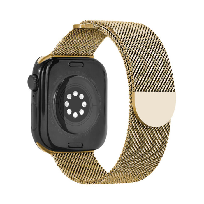 Mobilize Mobilize Milanese Watch Band - for Apple 42 (Gen 1 t/m 3)/44/45/46/49mm - Gold