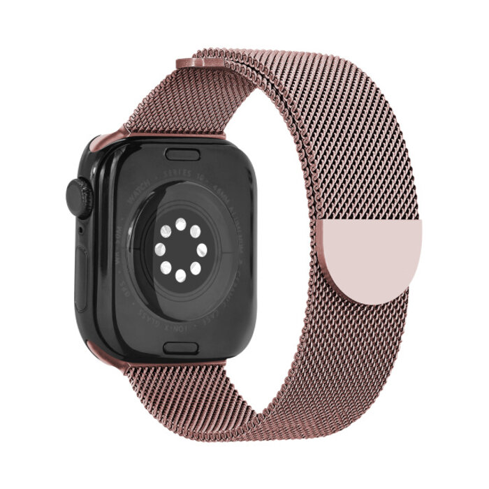 Mobilize Mobilize Milanese Watch Band - for Apple 42 (Gen 1 t/m 3)/44/45/46/49mm - Pink