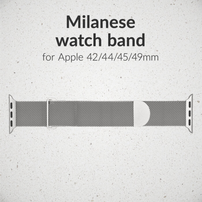 Mobilize Mobilize Milanese Watch Band - for Apple 42 (Gen 1 t/m 3)/44/45/46/49mm - Starlight