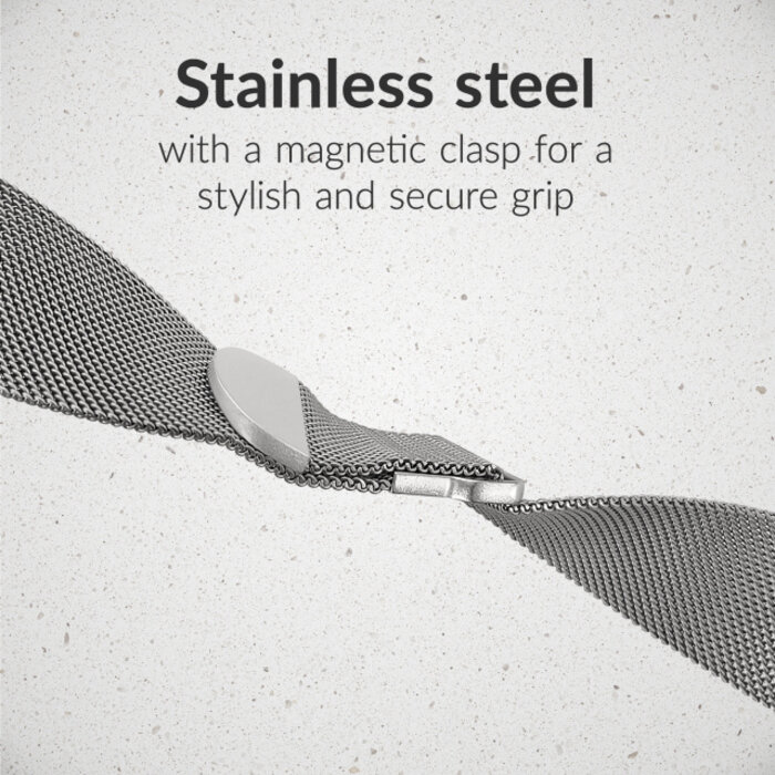 Mobilize Mobilize Milanese Watch Band - for Apple 42 (Gen 1 t/m 3)/44/45/46/49mm - Starlight