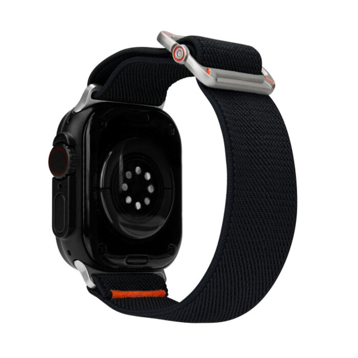 Mobilize Mobilize Nylon Watch Band - Elastic - for Apple 42 (Gen 1 t/m 3)/44/45/46/49mm - Black