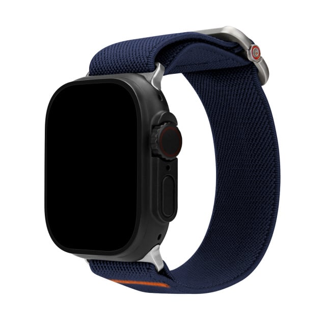 Mobilize Mobilize Elastische Nylon Horlogeband voor Apple Watch 42/44/45/46/49mm - Blauw