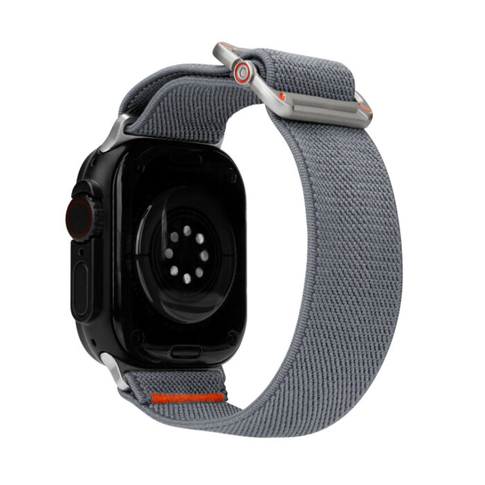 Mobilize Mobilize Elastische Nylon Horlogeband Apple Watch 38/40/41/42mm - Grijs