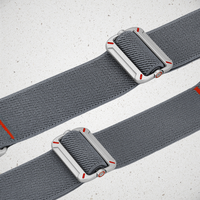 Mobilize Mobilize Elastische Nylon Horlogeband Apple Watch 38/40/41/42mm - Grijs