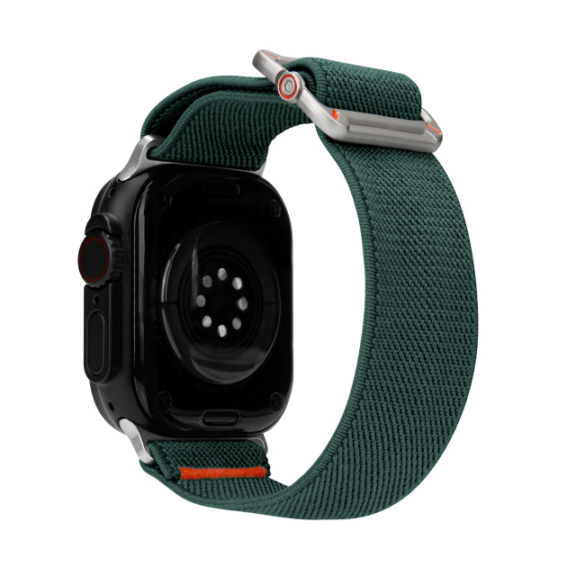 Mobilize Mobilize Elastische Nylon Horlogeband voor Apple Watch 38/40/41/42mm - Groen