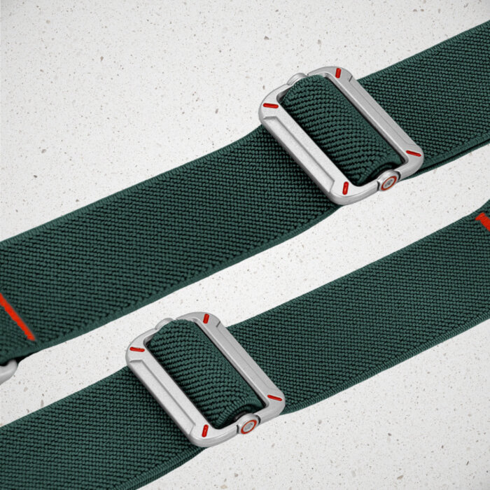 Mobilize Mobilize Elastische Nylon Horlogeband voor Apple Watch 38/40/41/42mm - Groen