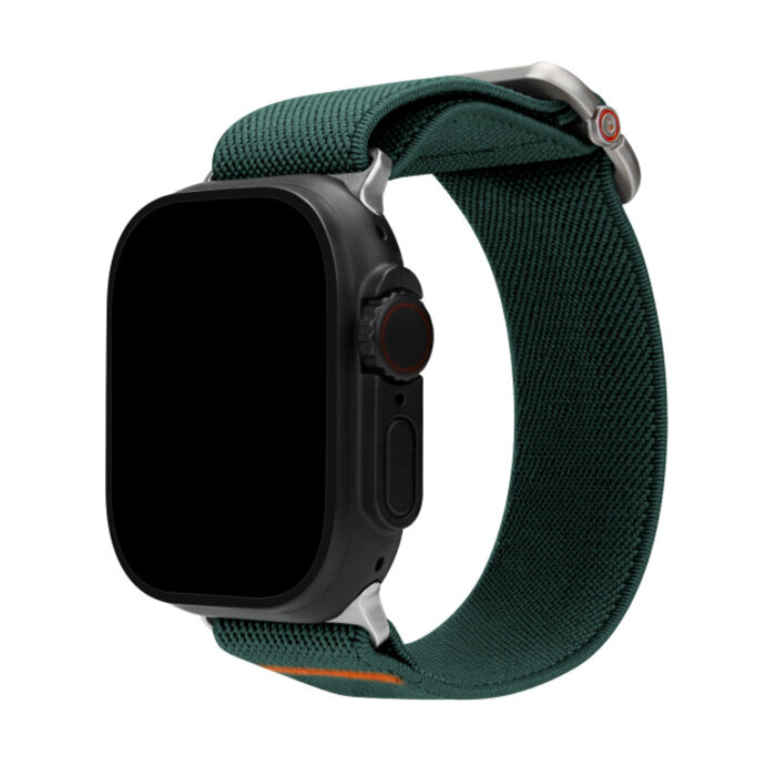 Mobilize Mobilize Nylon Watch Band - Elastic - for Apple 42 (Gen 1 t/m 3)/44/45/46/49mm - Green