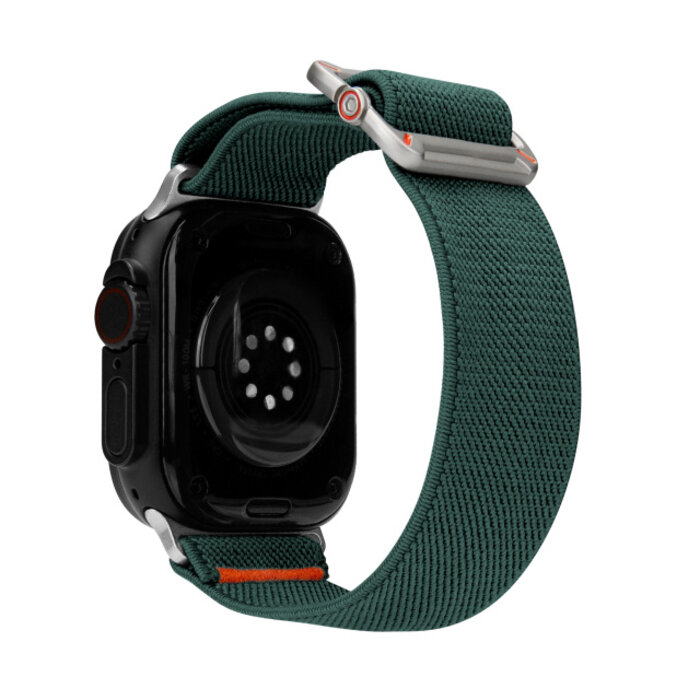 Mobilize Mobilize Nylon Watch Band - Elastic - for Apple 42 (Gen 1 t/m 3)/44/45/46/49mm - Green