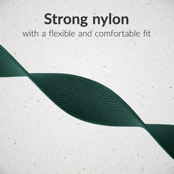 Mobilize Mobilize Nylon Watch Band - Elastic - for Apple 42 (Gen 1 t/m 3)/44/45/46/49mm - Green