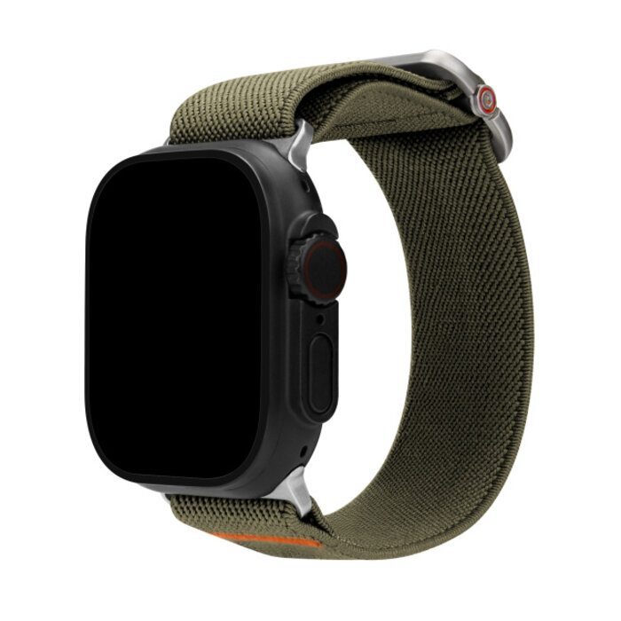 Mobilize Mobilize Nylon Watch Band - Elastic - for Apple 42 (Gen 1 t/m 3)/44/45/46/49mm - Khaki