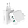 Mobilize Wall Charger 2x USB-C + 1x USB GaN 100W with PD/PPS White