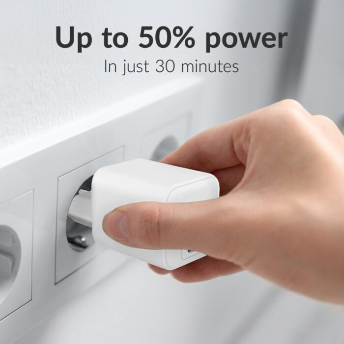 Mobilize Mobilize Wall Charger 2x USB-C GaN 45W with PD/PPS White
