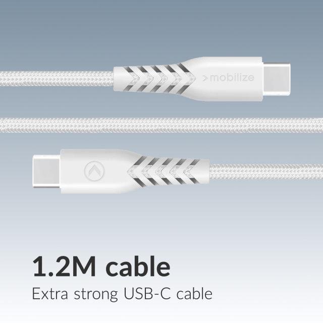 Mobilize Mobilize GaN 30W Thuislader USB-C + USB-A met USB-C Kabel 1.2m Wit