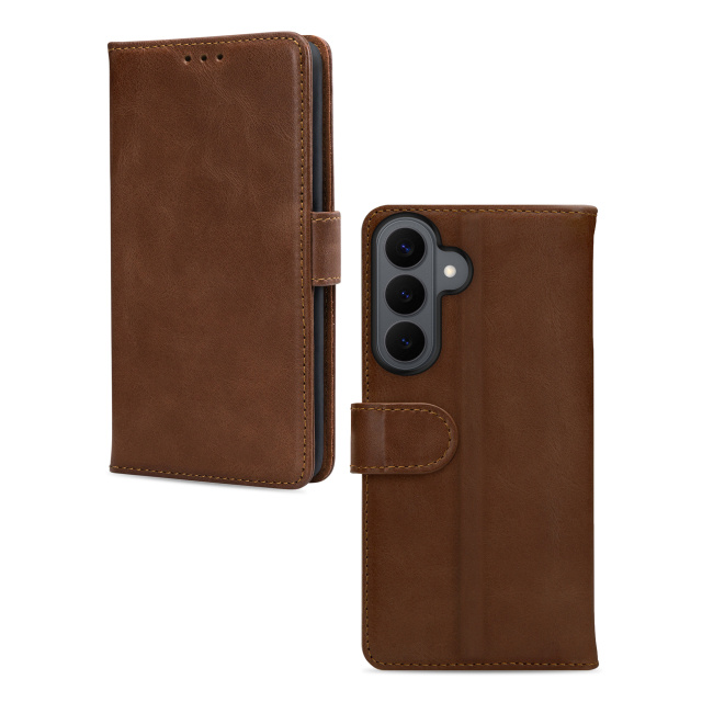 Mobilize Mobilize Leather Wallet Hoesje voor Samsung Galaxy S26+ 5G - Bruin