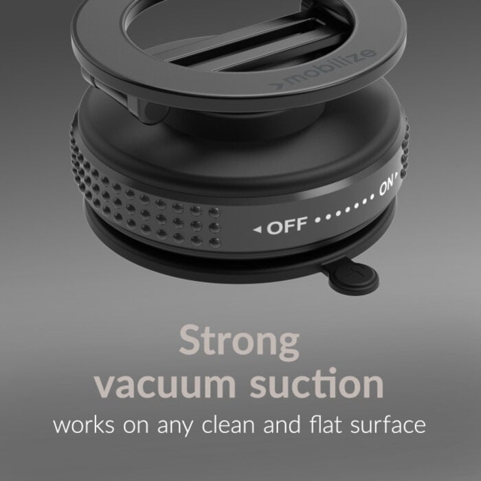 Mobilize Mobilize MagSafe Compatible Phone Holder - 360° Rotatable & Foldable - Vacuum Suction - Black