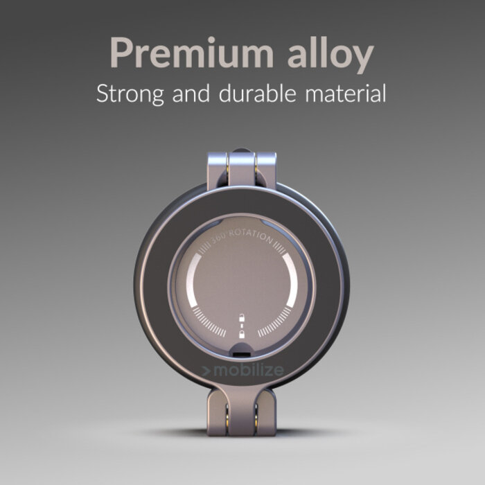 Mobilize Mobilize MagSafe Compatible Phone Holder - 360° Rotatable & Foldable - Vacuum Suction - Premium Alloy