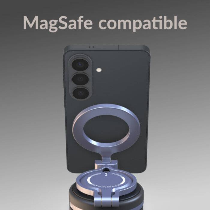 Mobilize Mobilize MagSafe Compatible Phone Holder - 360° Rotatable & Foldable - Vacuum Suction - Premium Alloy