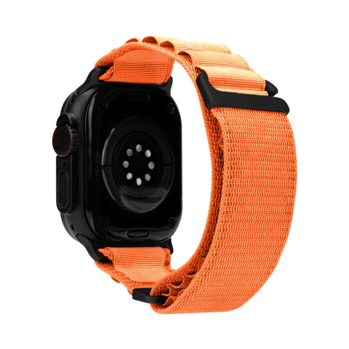 Mobilize Mobilize Nylon Watch Band - Alpine - Black Connector - for Apple 38/40/41/(Gen 10+) 42mm - Orange