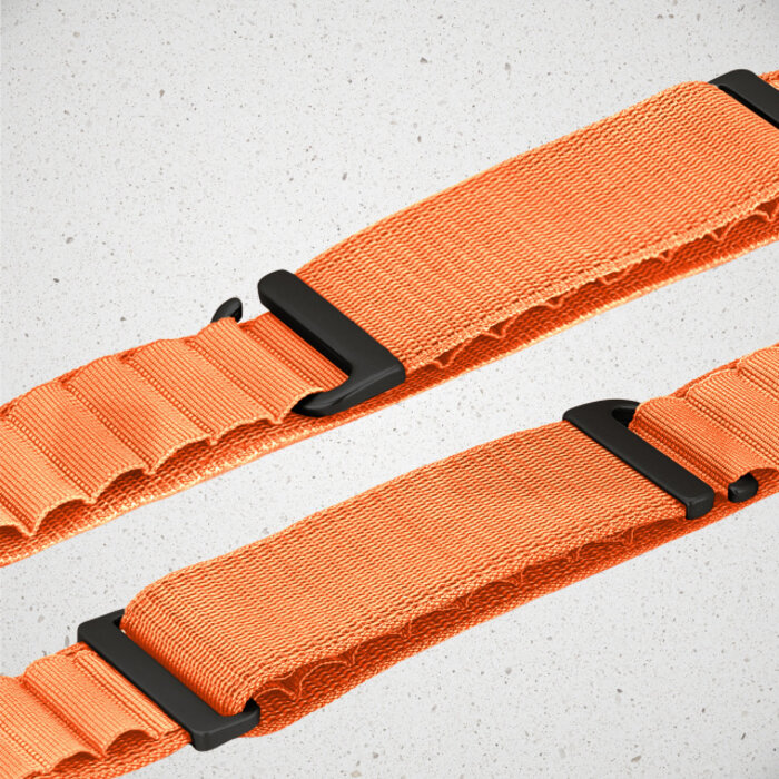 Mobilize Mobilize Nylon Watch Band - Alpine - Black Connector - for Apple 38/40/41/(Gen 10+) 42mm - Orange