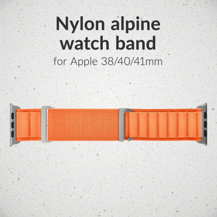 Mobilize Mobilize Nylon Watch Band - Alpine - Titanium Connector - for Apple 38/40/41/(Gen 10+) 42mm - Orange