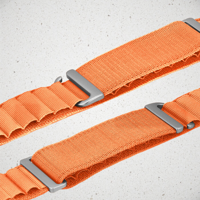 Mobilize Mobilize Nylon Watch Band - Alpine - Titanium Connector - for Apple 38/40/41/(Gen 10+) 42mm - Orange