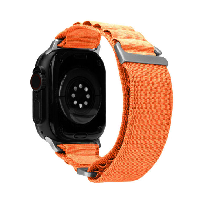 Mobilize Mobilize Nylon Watch Band - Alpine - Titanium Connector - for Apple 42 (Gen 1 t/m 3)/44/45/46/49mm - Orange