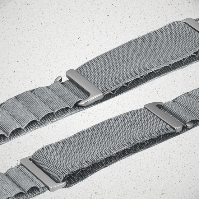 Mobilize Mobilize Alpine Nylon Watch Band Apple Watch 38/40/41/42mm - Lichtgrijs