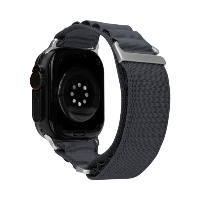 Mobilize Mobilize Nylon Watch Band - Alpine - Titanium Connector - for Apple 42 (Gen 1 t/m 3)/44/45/46/49mm - Dark Grey