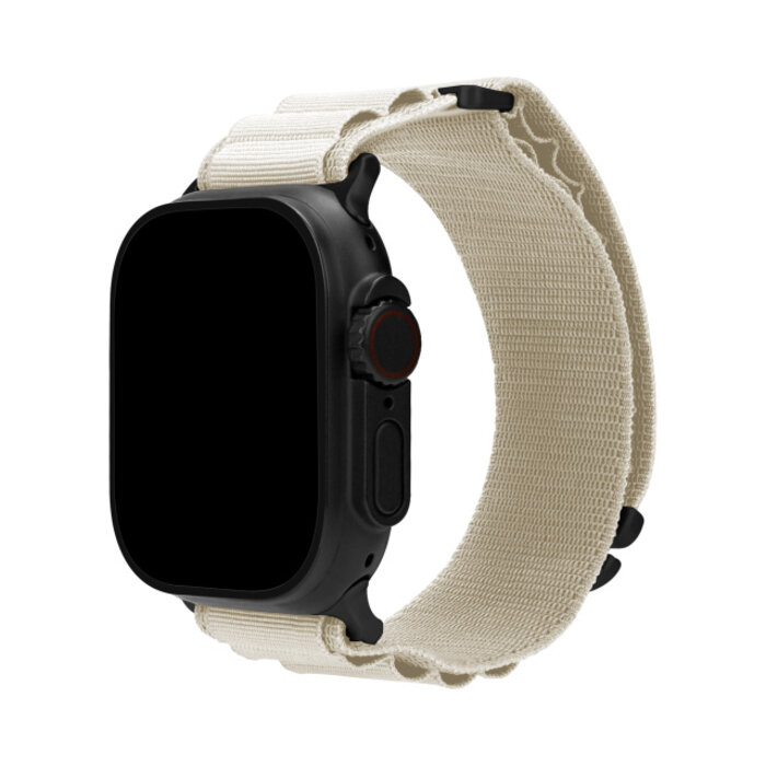 Mobilize Mobilize Nylon Watch Band - Alpine - Black Connector - for Apple 42 (Gen 1 t/m 3)/44/45/46/49mm - Starlight