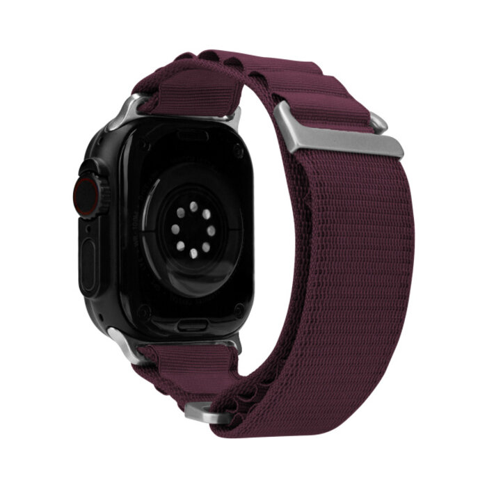 Mobilize Mobilize Nylon Watch Band - Alpine - Titanium Connector - for Apple 38/40/41/(Gen 10+) 42mm - Bordeaux
