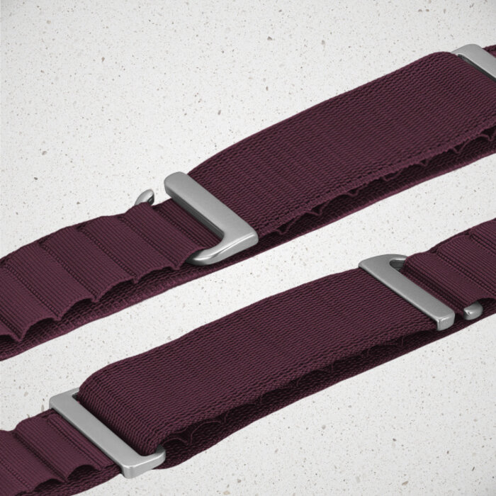 Mobilize Mobilize Nylon Watch Band - Alpine - Titanium Connector - for Apple 38/40/41/(Gen 10+) 42mm - Bordeaux