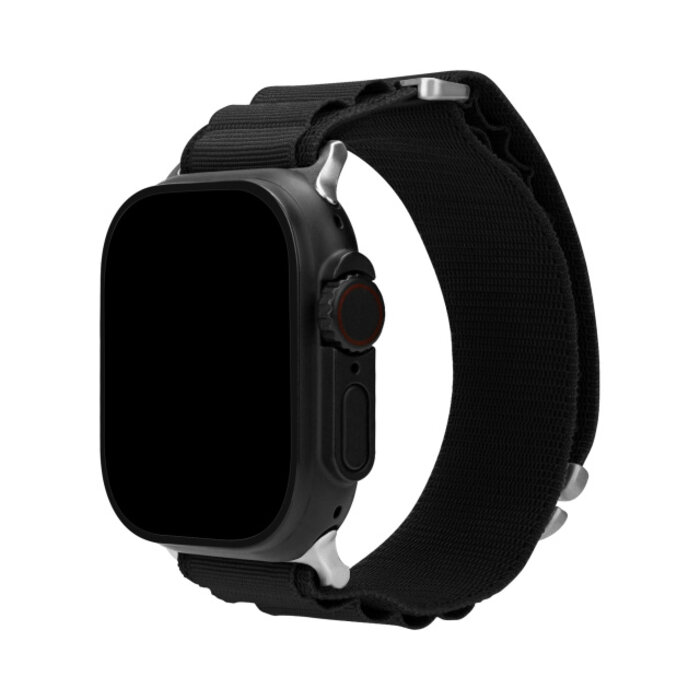 Mobilize Mobilize Alpine Nylon Watchband Apple Watch 42/44/45/46/49mm - Zwart