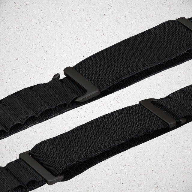 Mobilize Mobilize Nylon Alpine Horlogebandje voor Apple Watch 38/40/41/42mm - Zwart
