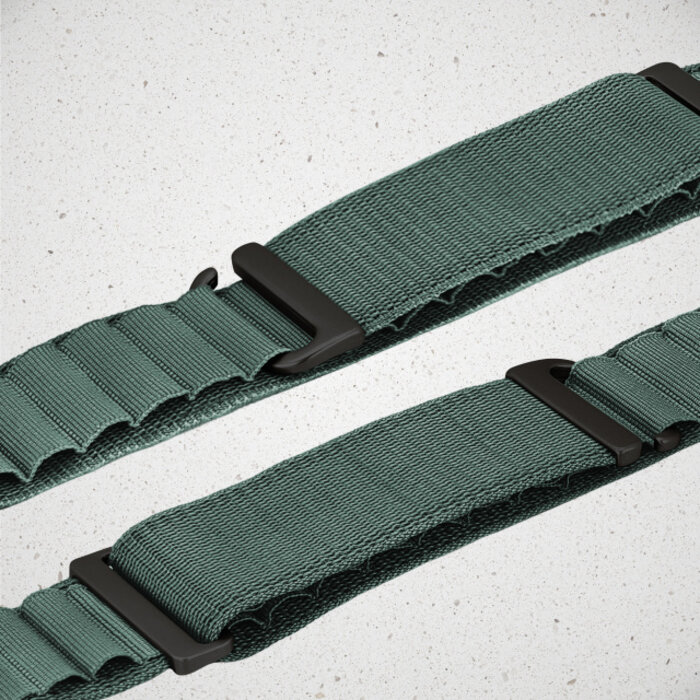 Mobilize Mobilize Alpine Nylon Watch Band Apple Watch 42/44/45/46/49mm - Groen