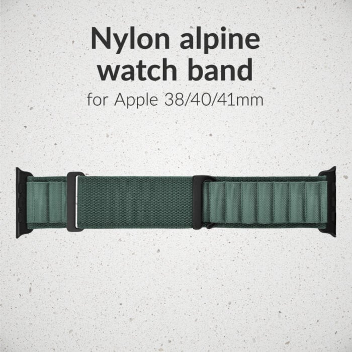 Mobilize Mobilize Nylon Watch Band Alpine - Apple Watch 38/40/41/42mm - Groen