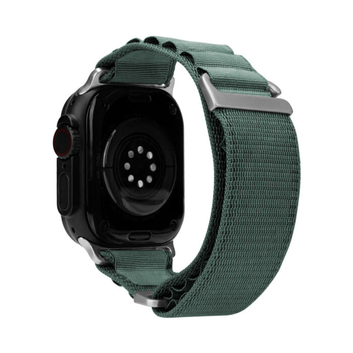 Mobilize Mobilize Nylon Alpine Watch Band Titanium Connector - Apple Watch 42-49mm Groen
