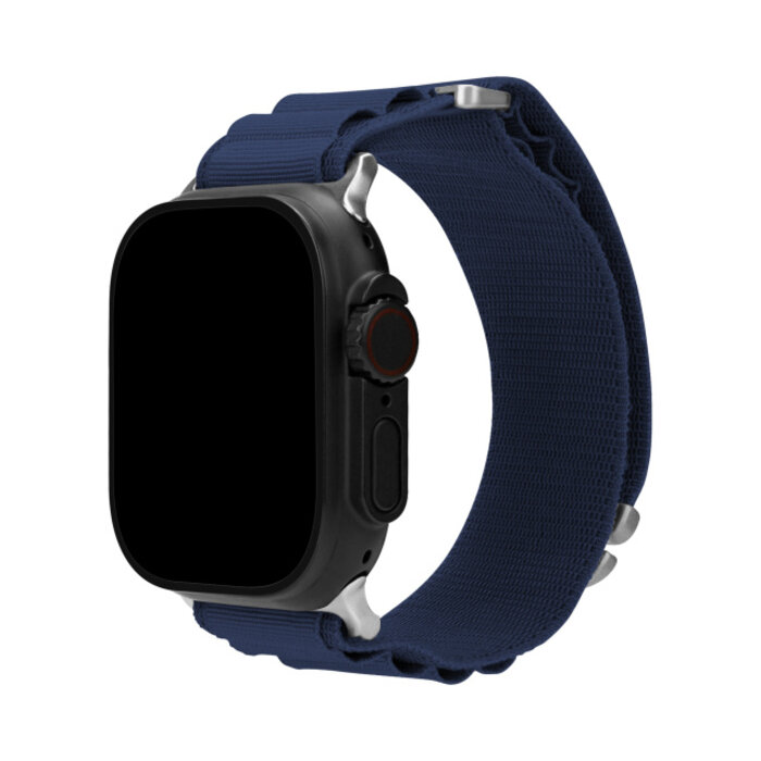 Mobilize Mobilize Nylon Watch Band - Alpine - Titanium Connector - for Apple 42 (Gen 1 t/m 3)/44/45/46/49mm - Blue