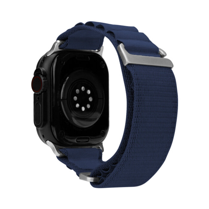 Mobilize Mobilize Nylon Watch Band - Alpine - Titanium Connector - for Apple 42 (Gen 1 t/m 3)/44/45/46/49mm - Blue