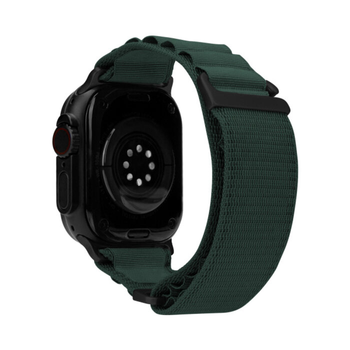 Mobilize Mobilize Nylon Watch Band - Alpine - Black Connector - for Apple 38/40/41/(Gen 10+) 42mm - Dark Green