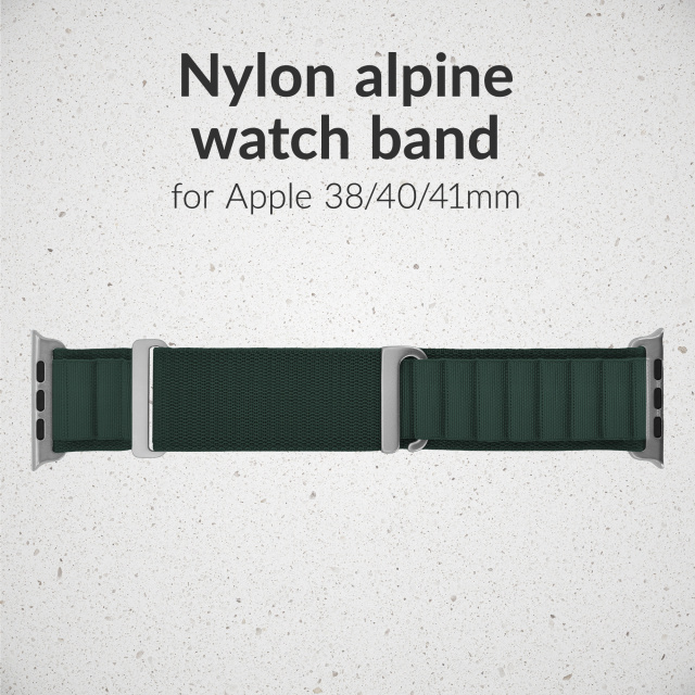 Mobilize Mobilize Alpine Nylon Watch Band Apple 38/40/41/42mm - Dark Green