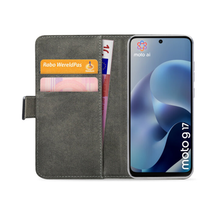 Mobilize Mobilize Classic Gelly Wallet Book Case Motorola Moto G17/G17 Power Black