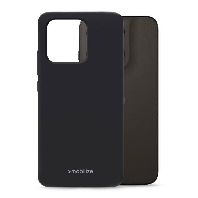 Mobilize Mobilize Rubber Gelly Case Motorola Moto G67 / G77 - Mat Zwart