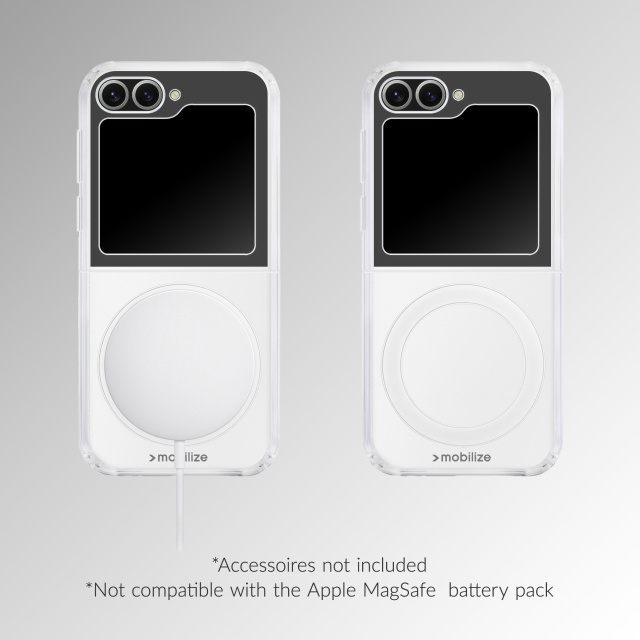 Mobilize Mobilize Naked Case MagSafe voor Samsung Galaxy Z Flip8 5G - Transparant